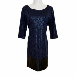 Mark. Navy and Black Leopard  and faux leather Dress size S